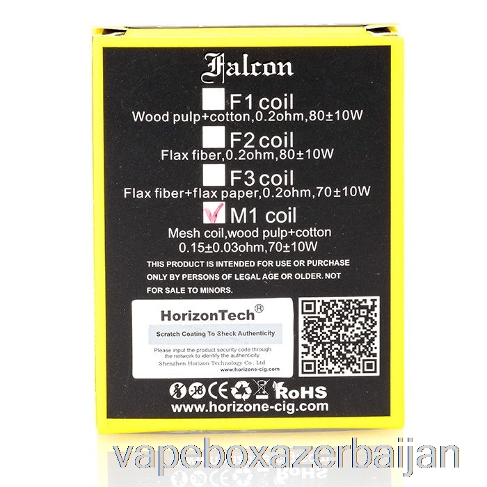 Vape Azerbaijan Horizon Falcon Replacement Coils 0.15ohm M1 Mesh Coils